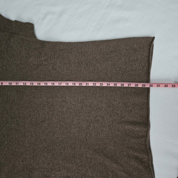 J.Jill 100% Cashmere Cowl Neck Tunic Sweater Women L Brown Short Sleeve Neutral - Picture 8 of 8